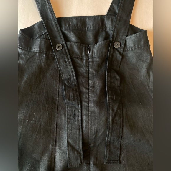 NWT MADEWELL Woman's Black Linen & Cotton Princess Seamed Midi Dress, Size XXS - Picture 8 of 9